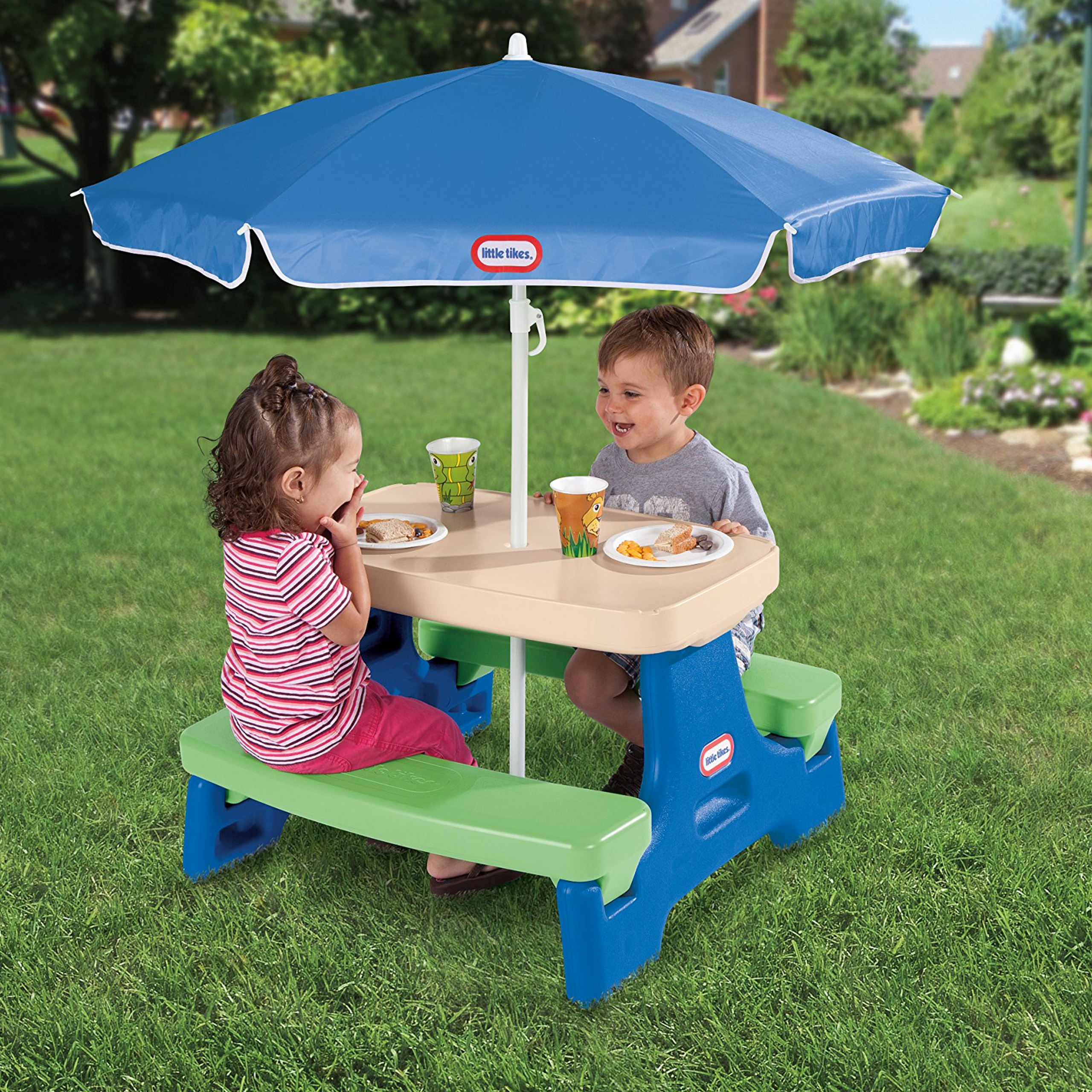 Little Tikes Easy Store Jr. Play Table With Umbrella Preschool Toys